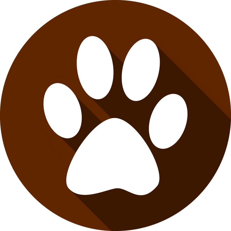 Animal Footprint in Circle Illustration